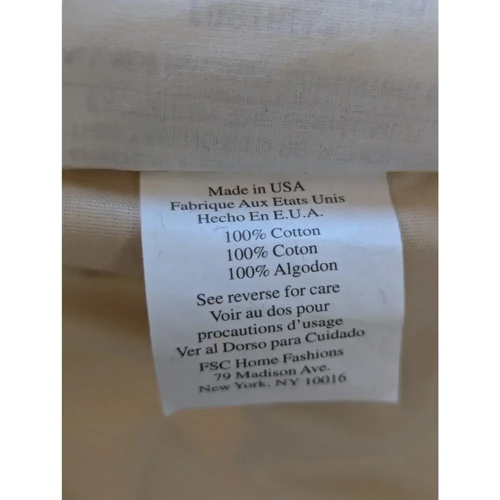 WAVERLY! LUXURY COLLECTION CREAM EMBROIDERED BOXED CORNER BEDSPREAD! SZ FULL - Picture 7 of 14